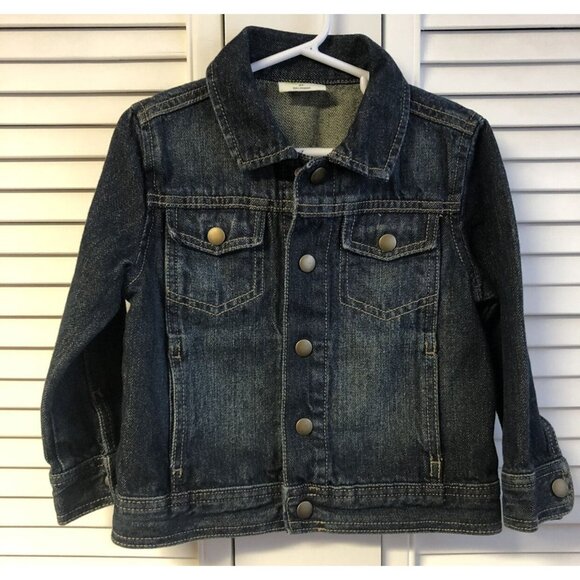 Crazy 8 Size 2T Dark Denim Jean Snap Up Jacket - Picture 1 of 4